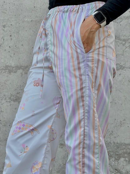 Pantalón Crema Combinado