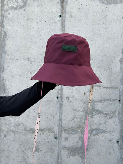Bucket Hat Doble Faz Vinotinto Rosa