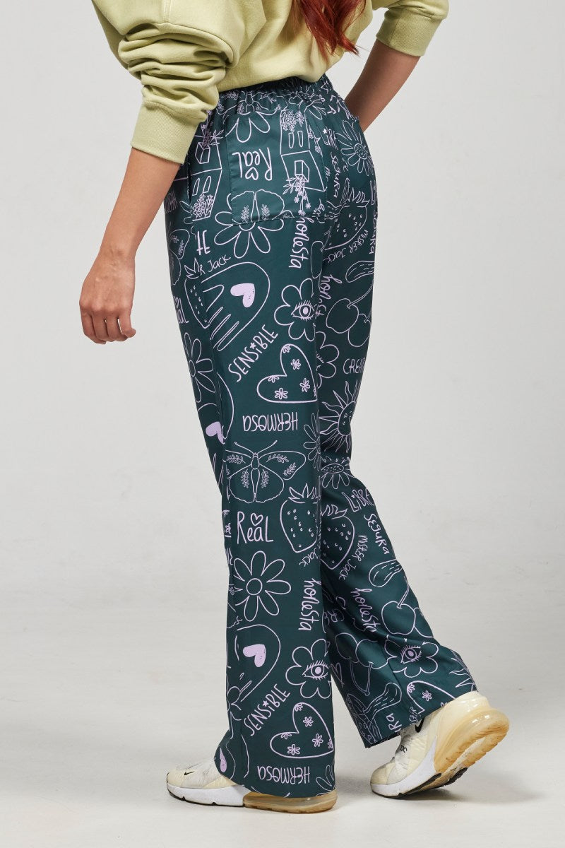 Funky Pant Verde Floración