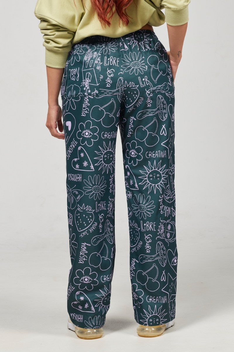 Funky Pant Verde Floración