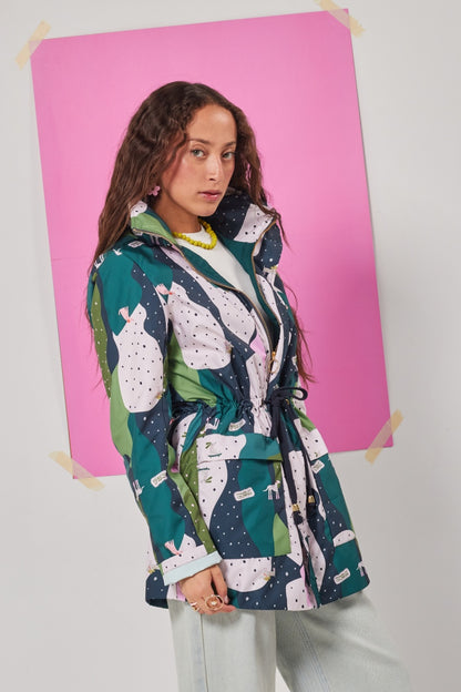 Parka Classic Abstracta Verde Ensueño