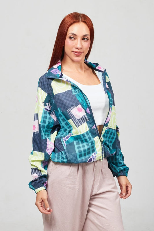 Chaqueta Rompevientos Verde Ensueños