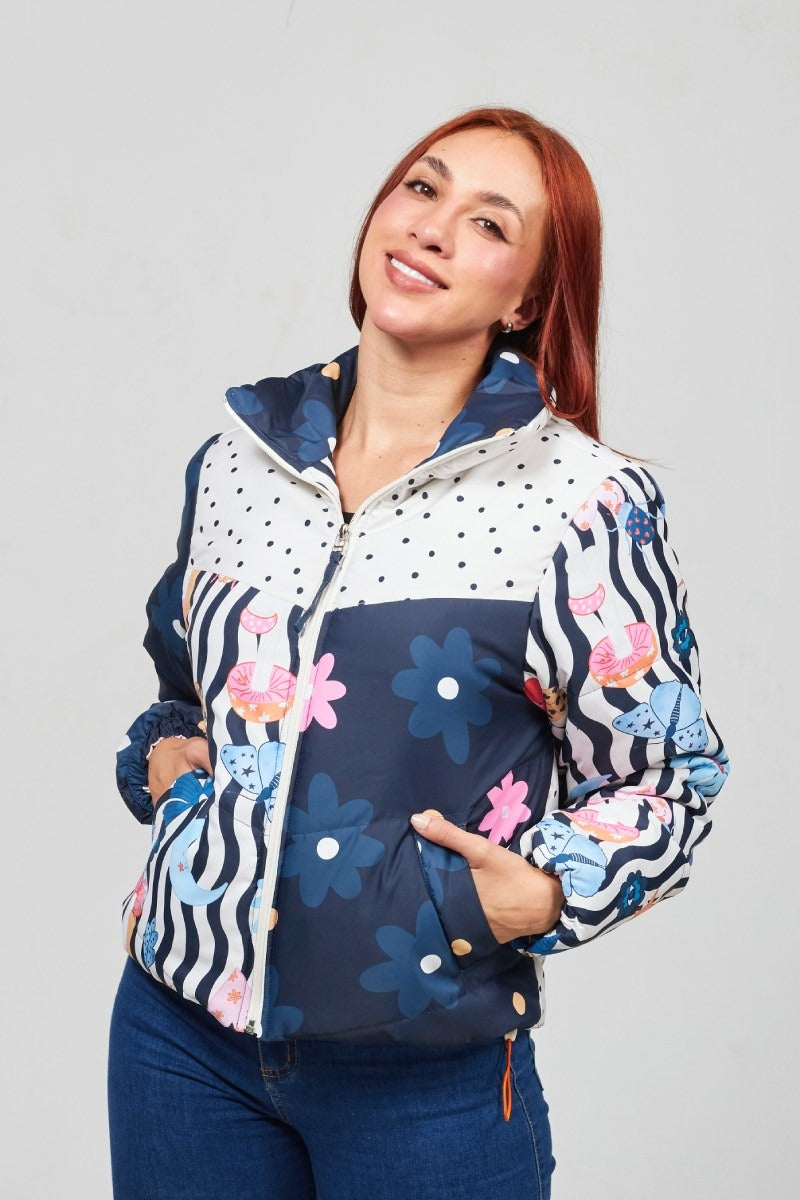 Puffer Jacket Flora Cósmica