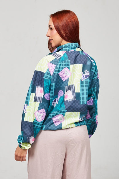 Chaqueta Rompevientos Verde Ensueños