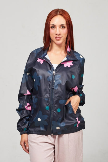 Chaqueta Rompevientos Flores Nocturnas