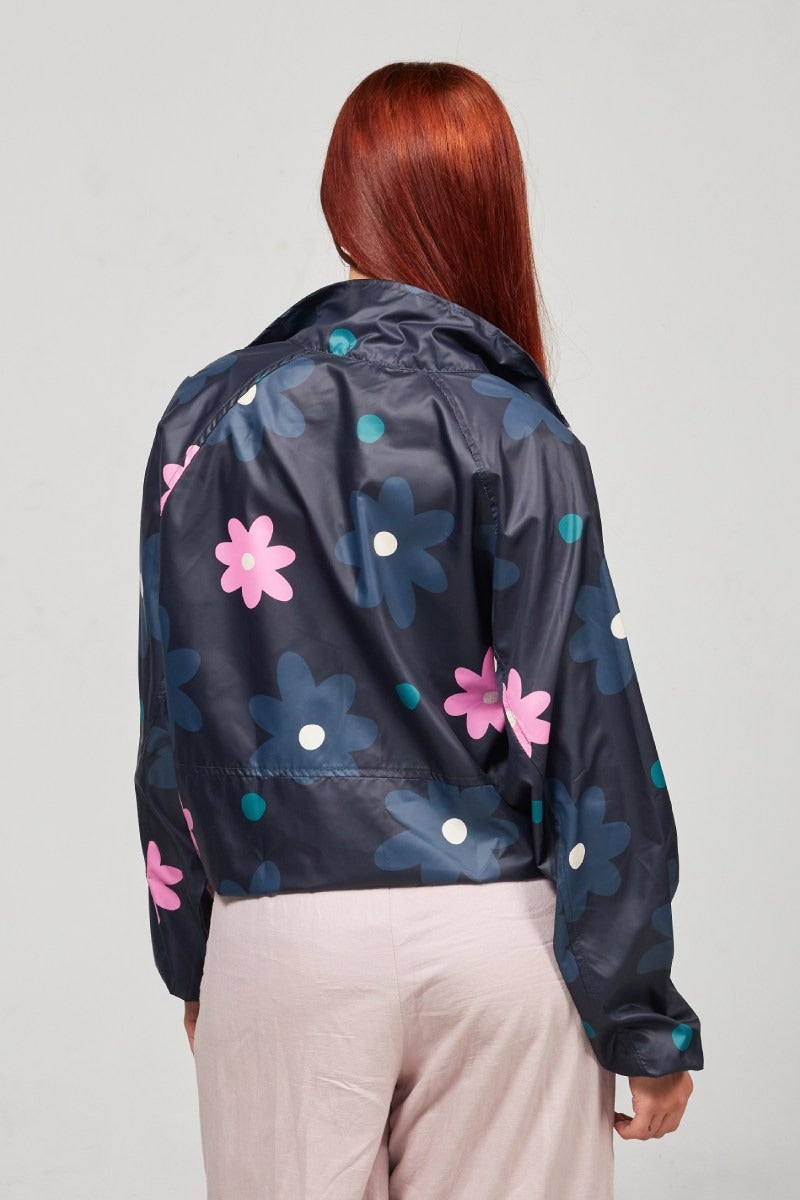 Chaqueta Rompevientos Flores Nocturnas
