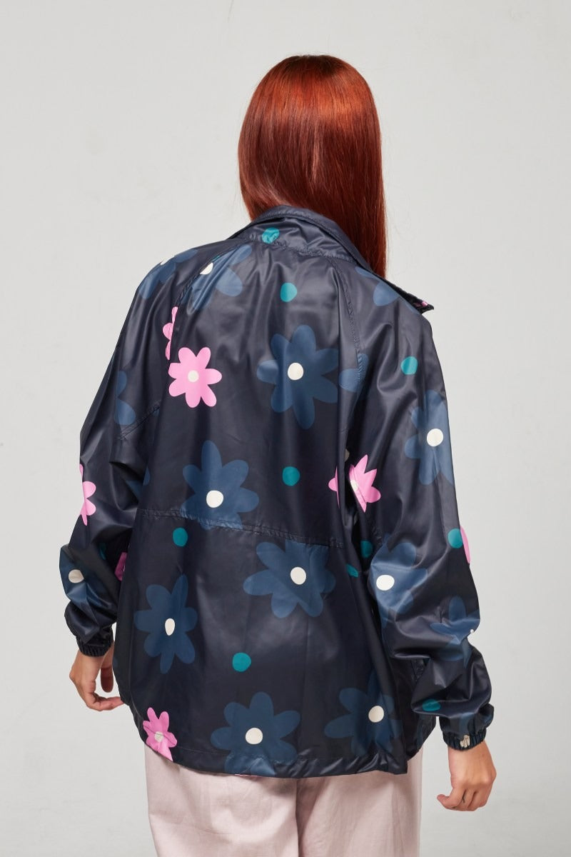 Chaqueta Rompevientos Flores Nocturnas