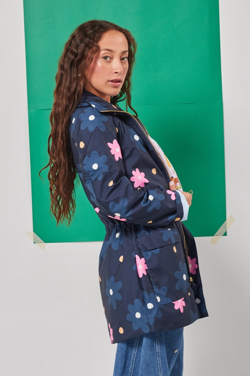 Parka Classic Maxiflor Azul Profundo