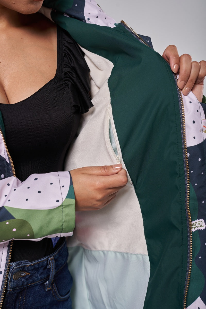 Parka Classic Abstracta Verde Ensueño