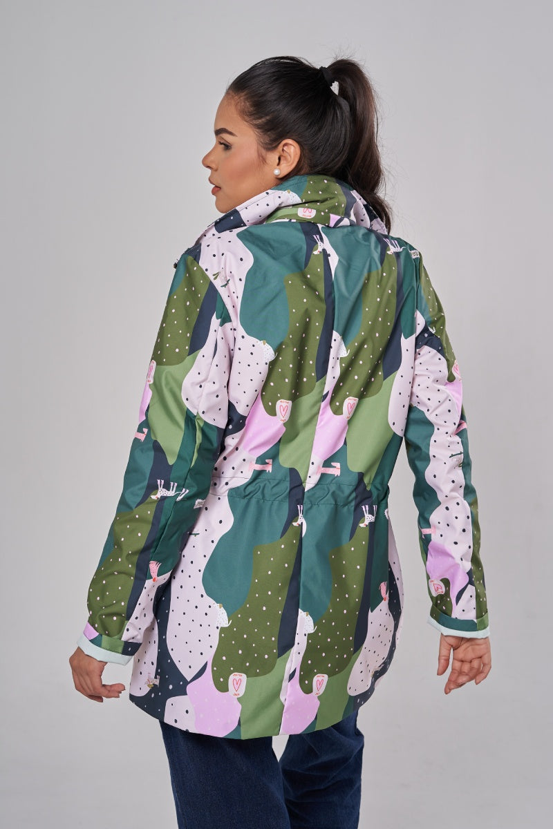 Parka Classic Abstracta Verde Ensueño