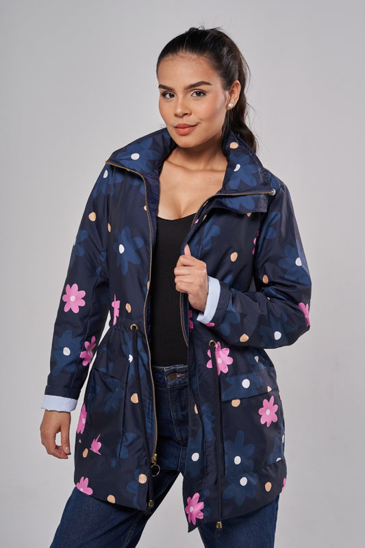 Parka Classic Maxiflor Azul Profundo