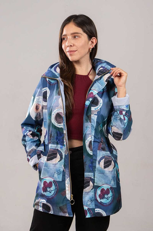 Parka Trench Tinto De Medianoche