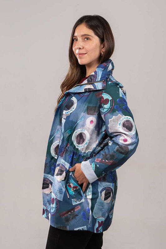 Parka Trench Tinto De Medianoche