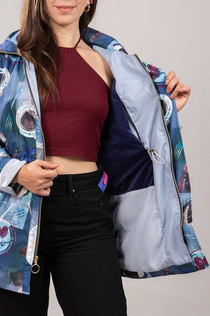 Parka Trench Tinto De Medianoche