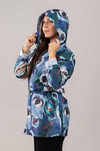Parka Trench Tinto De Medianoche
