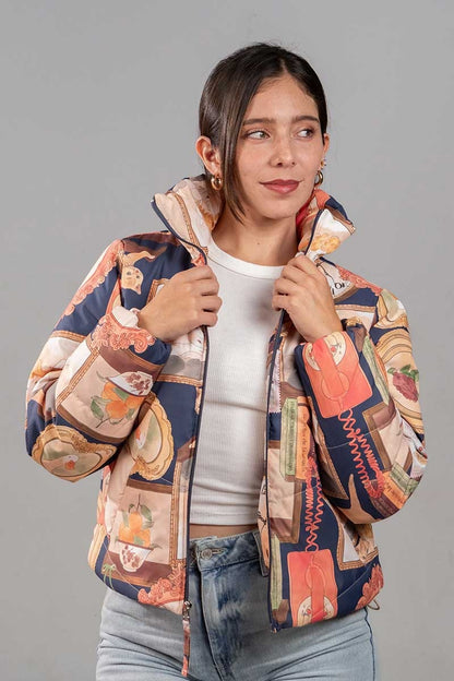 Puffer Jacket Azul De Recuerdos